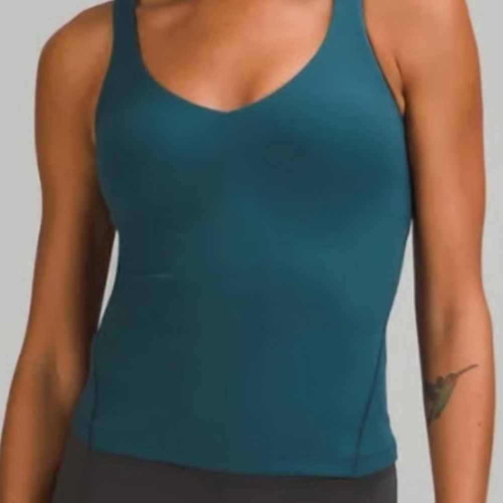 lululemon Align Waist Length Blue Athletic Tank Top
